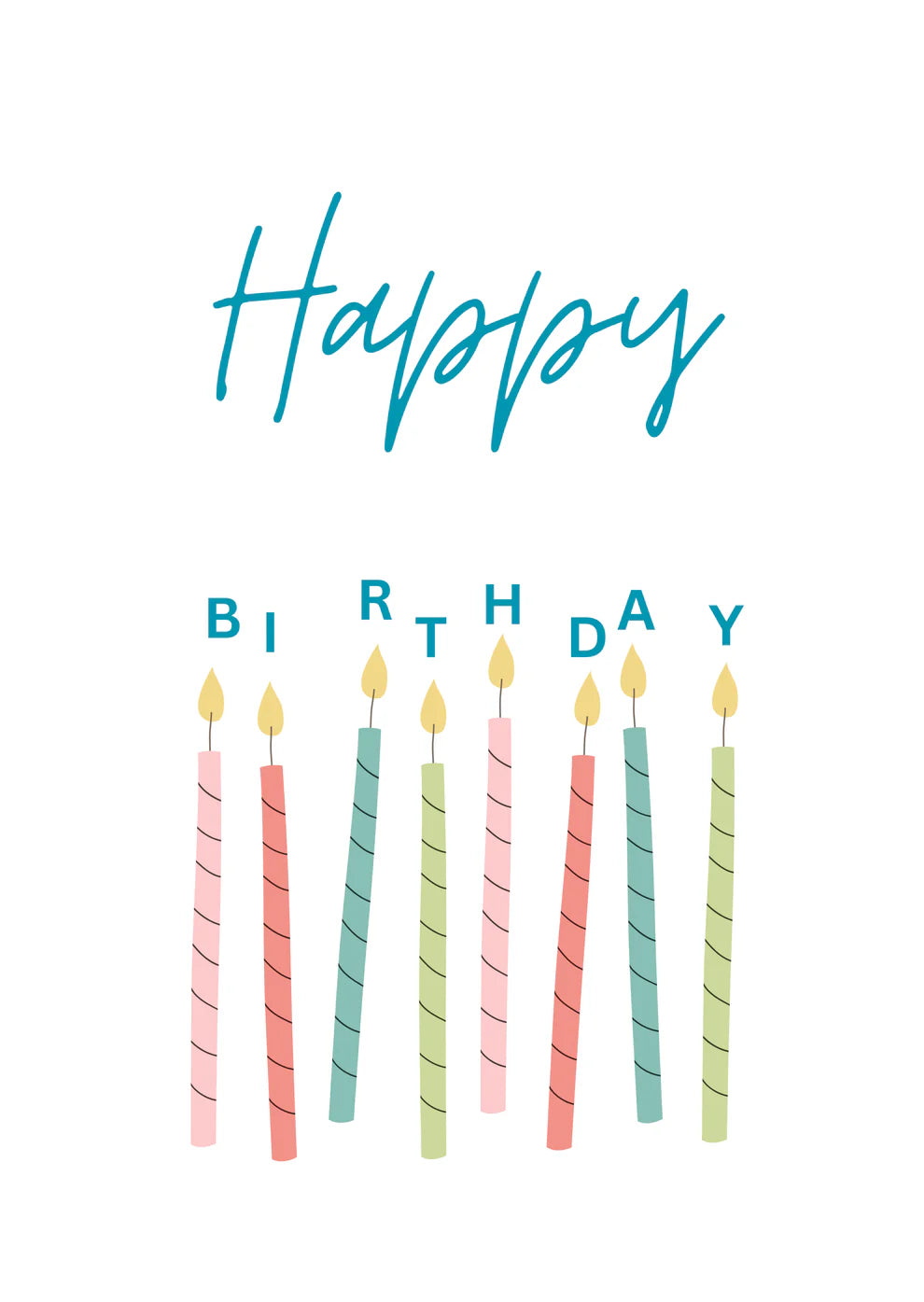 Karte "Happy Birthday"