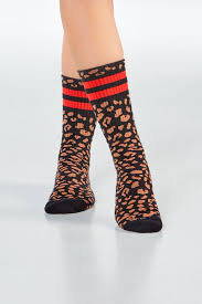 Socken Amanda Schwarz/Rot