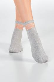 Socken Sarah Dots Grau