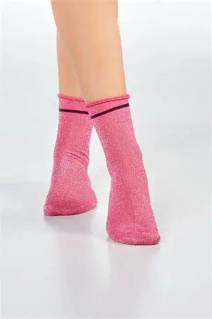 Socken Chloe Pink mit Glitzer
