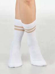 Socken Serena Weiss Beige