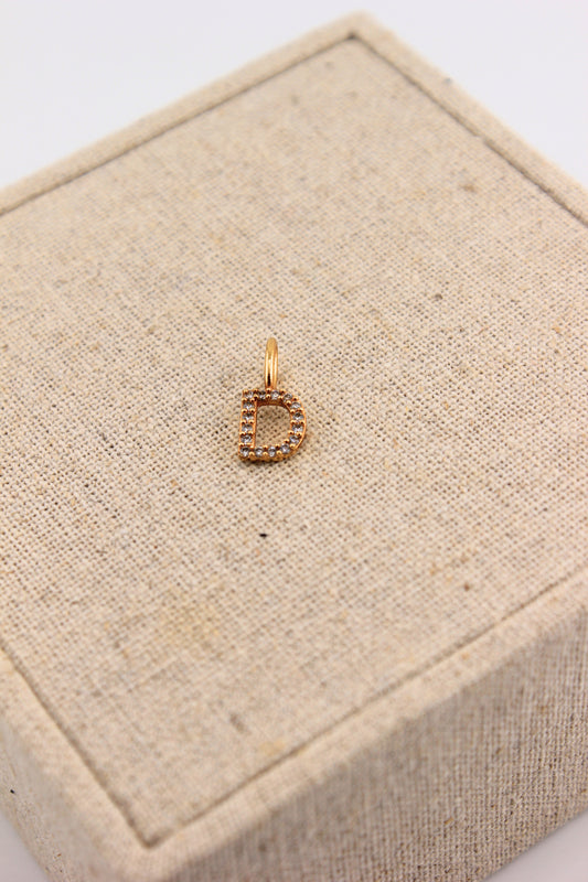 Anhänger Buchstabe D Zirkonie