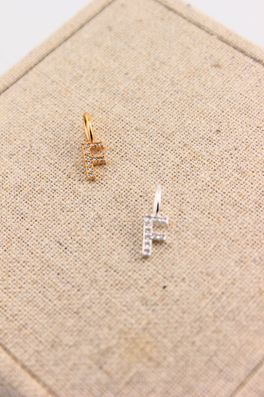 Anhänger Buchstabe F Zirkonie