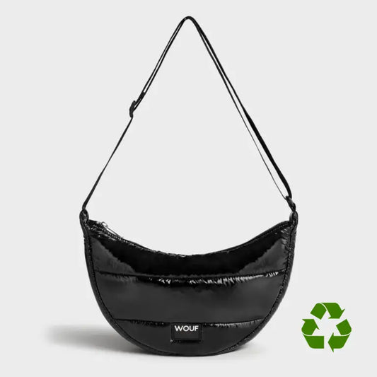 Black Glossy Crossbody Bag